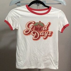 Good Days Kids White and Red T-Shirt‎